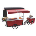 Carro móvel do churrasco do alimento do triciclo do fast food europeu do estilo