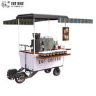 4 rodas que vendem o carro exterior do café pulverizam a bicicleta móvel de revestimento do café