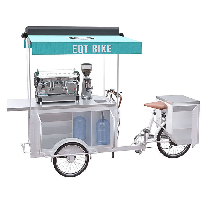 Carro móvel da bicicleta do café com a tabela de trabalho de aço inoxidável do óleo 304 resistentes