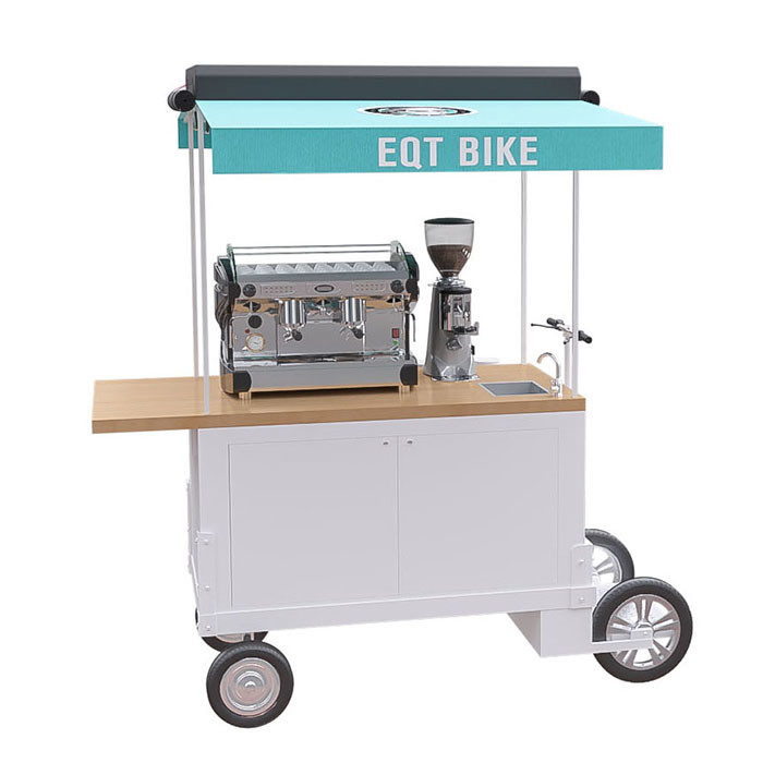 Carro móvel da bicicleta do café com configuração alta da bateria da especificação