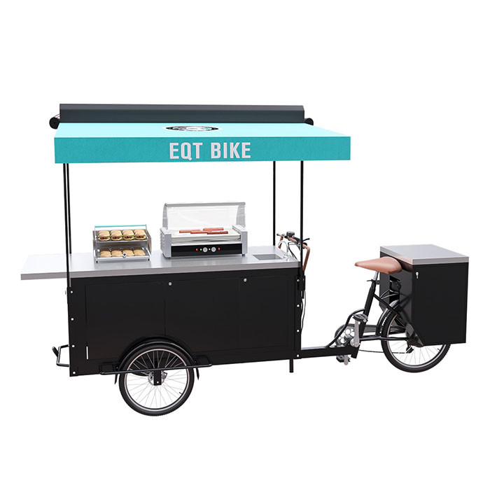 Reboque comercial do carro do alimento, alimento de múltiplos propósitos que vende triciclos