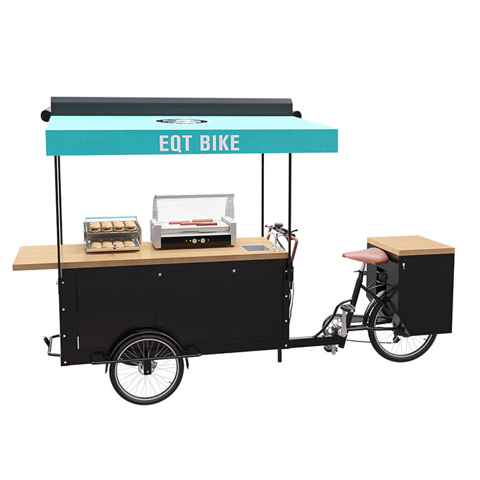 Carro bonde do alimento do triciclo do grande armazenamento, bicicleta que vende o certificado do CE do carro
