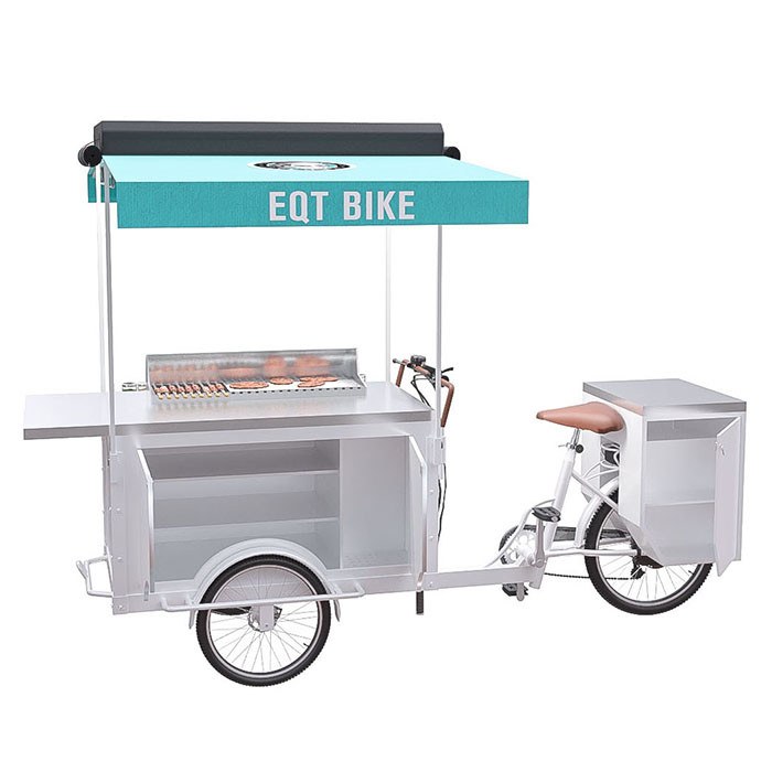 Rua móvel que vende o certificado do CE da bicicleta do alimento do BBQ garantia de 1 ano