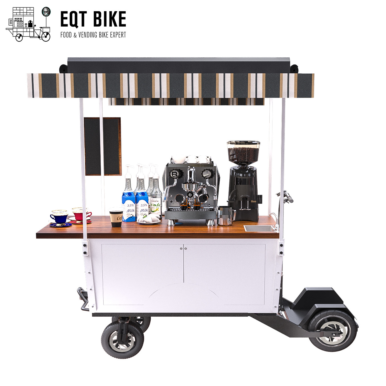 Carro elétrico de quatro rodas IPX4 18KM/H da bicicleta do café do &quot;trotinette&quot;